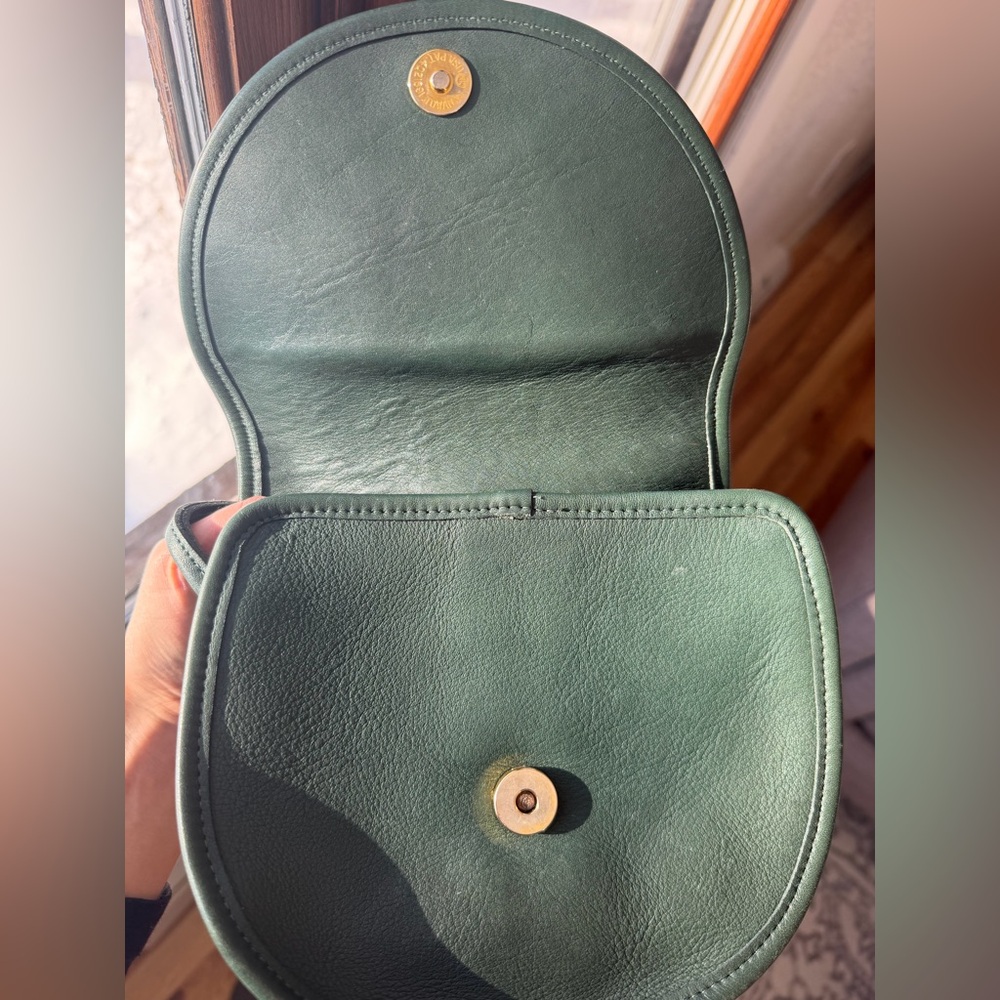 RARE Coach vintage green leather crossbody bag - Picture 6 of 16